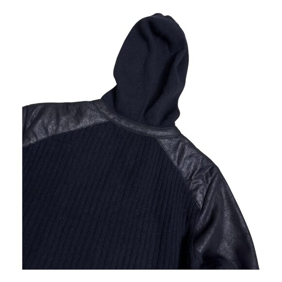 ARMANI EXCHANGE Lambswool Luxury Designer Vegan Leather Casual Jacket Men Medium - Picture 6 of 8